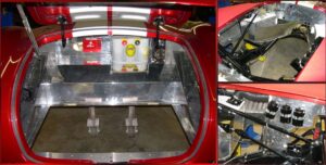 Polished Aluminum Panels and Electrical Components in Trunk, Foot Boxes and Polished Firewall in Engine Bay