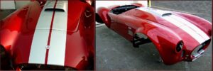 Completed Paint Job on our Cobra - Note the reworked rear fender flares