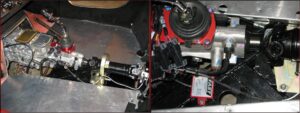 Driveshaft Sensor, Fuel Pressure Monitor, and Accelerometer Connections in the Tunnel